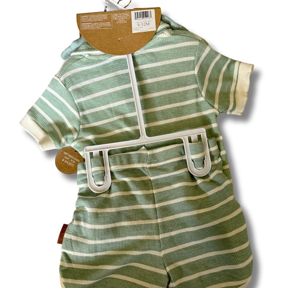 Lila & Jack 3-Piece Waffle Set – Sage Green Stripes (NWT) - Picture 3 of 4